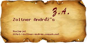 Zoltner András névjegykártya
